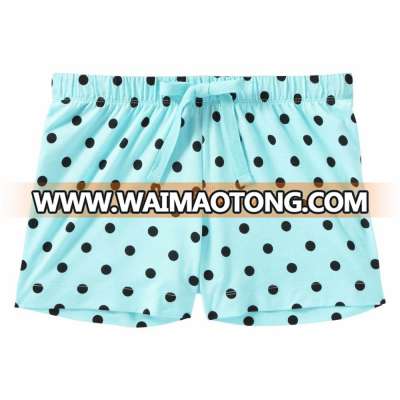 Wholesale Plus Size Women Casual Design Polka Dot Printed Jersey Sleep Shorts